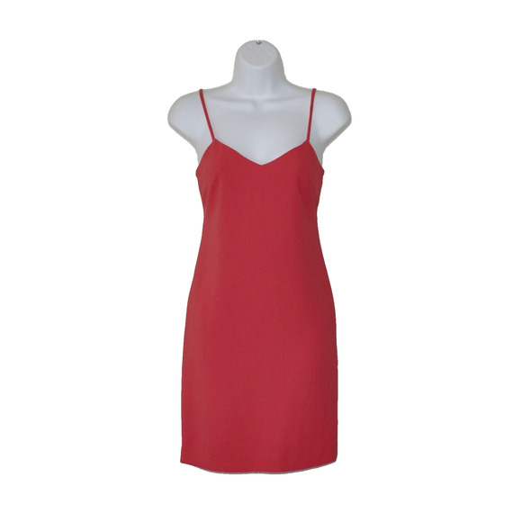 A8 NWT TRINA TURK Bright Red Spaghetti Strap Mini Ferris Summer Dress Size P - Picture 1 of 7
